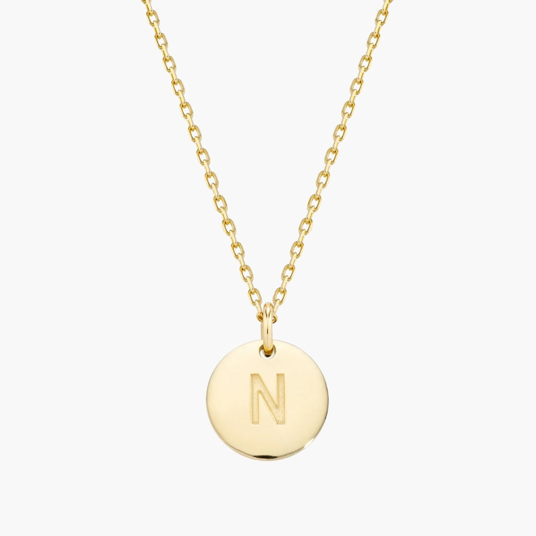 Initial Letter Pendant Necklace