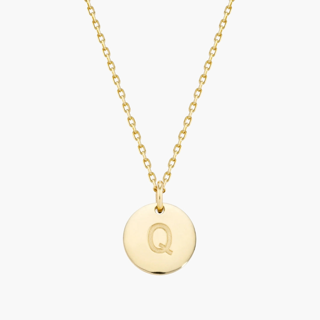 Initial Letter Pendant Necklace