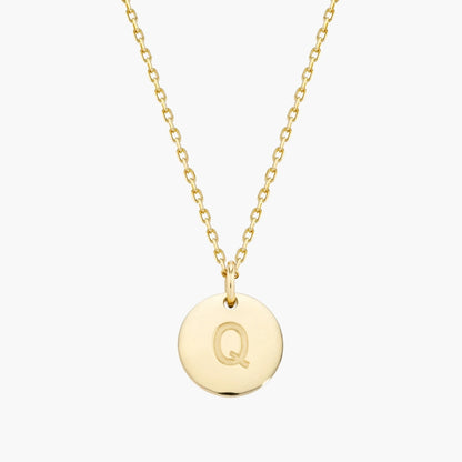 Initial Letter Pendant Necklace