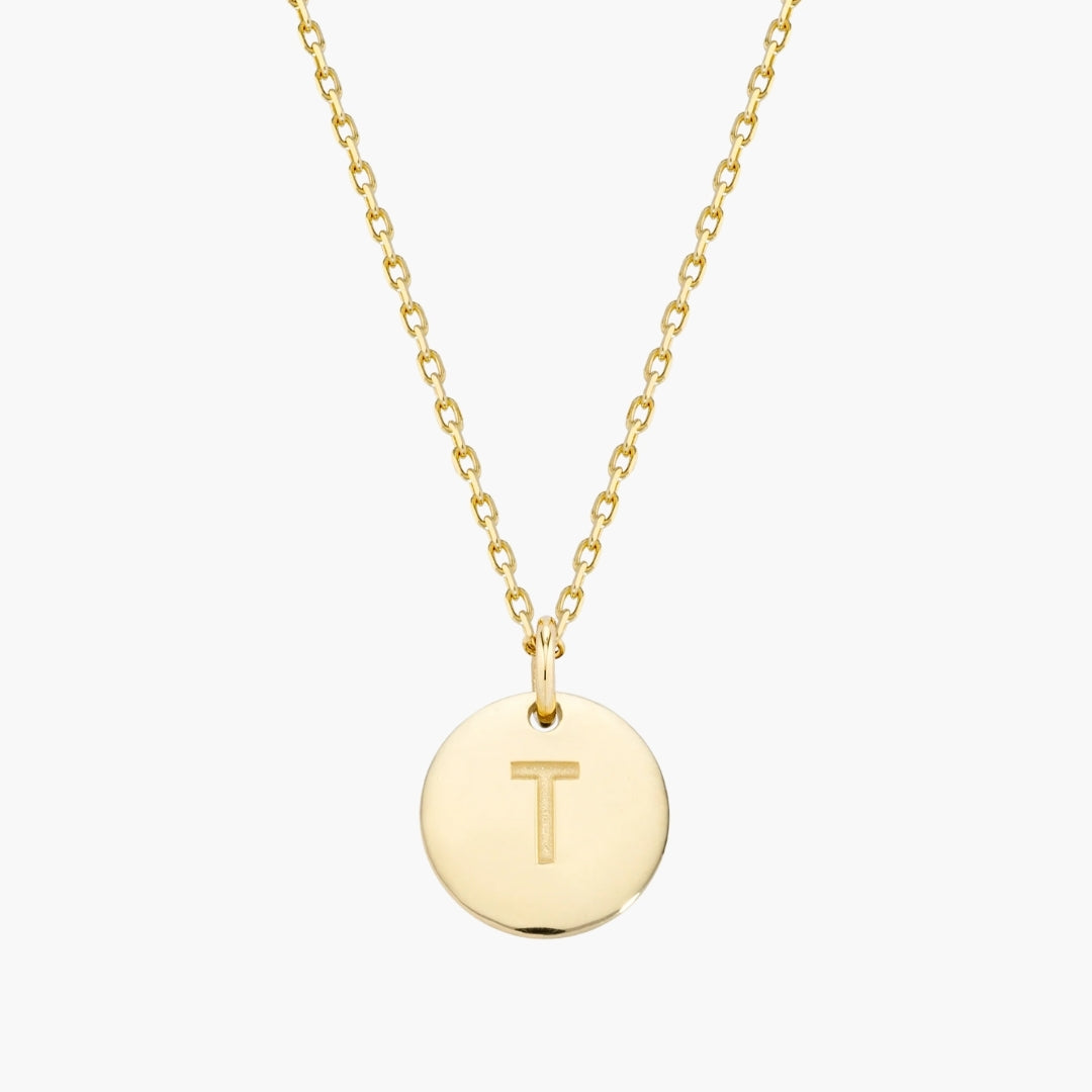 Initial Letter Pendant Necklace