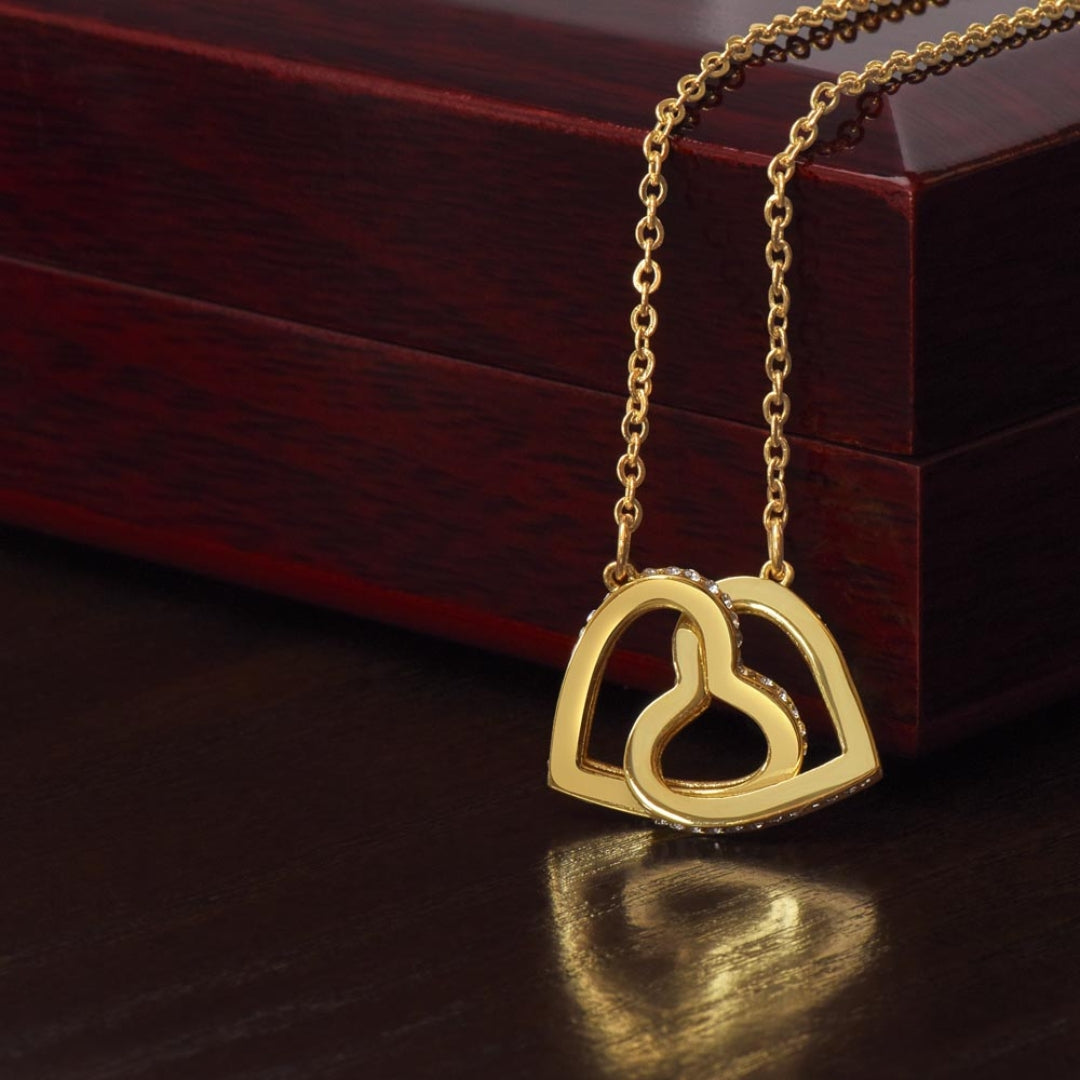Interlocking Hearts Pendant Necklace