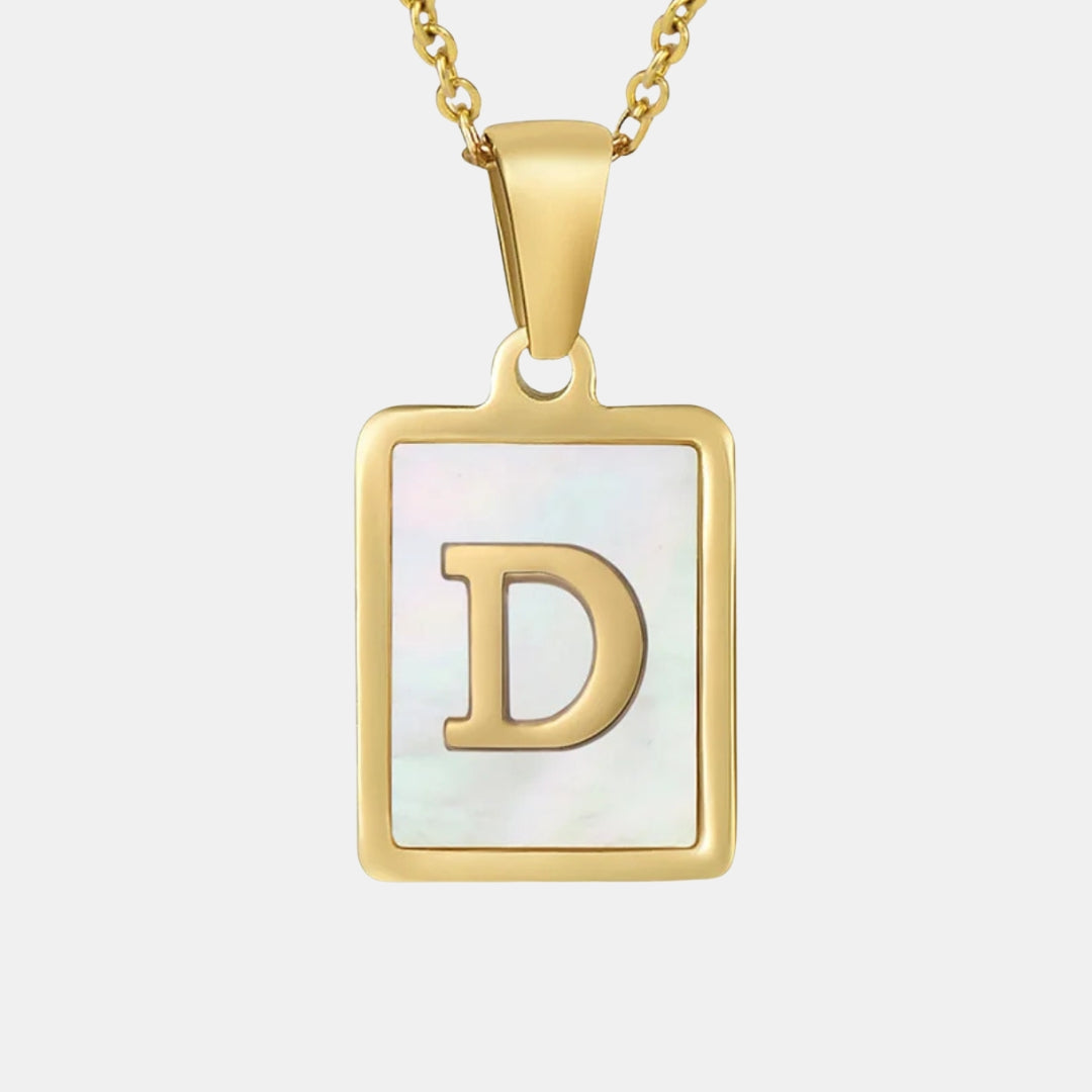 Bold Initial Letter Pendant Necklace
