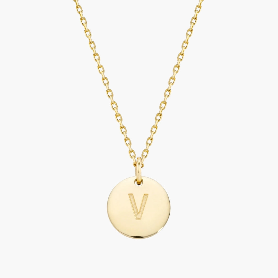 Initial Letter Pendant Necklace