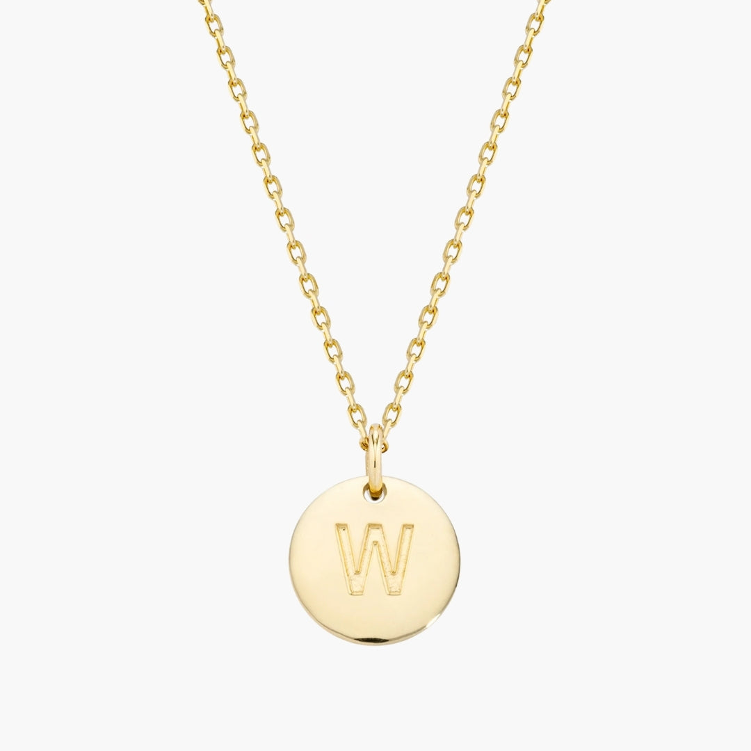 Initial Letter Pendant Necklace