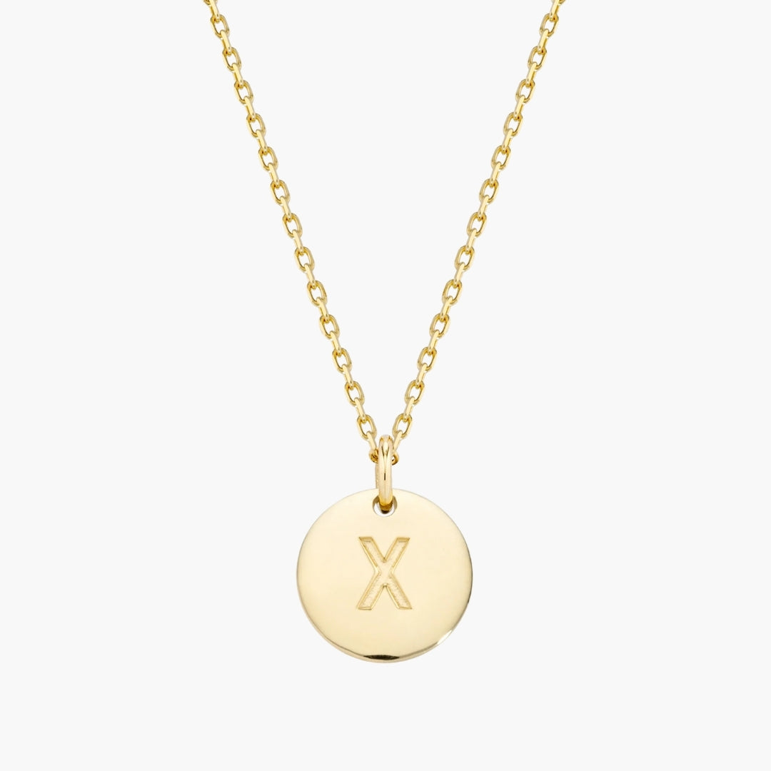 Initial Letter Pendant Necklace