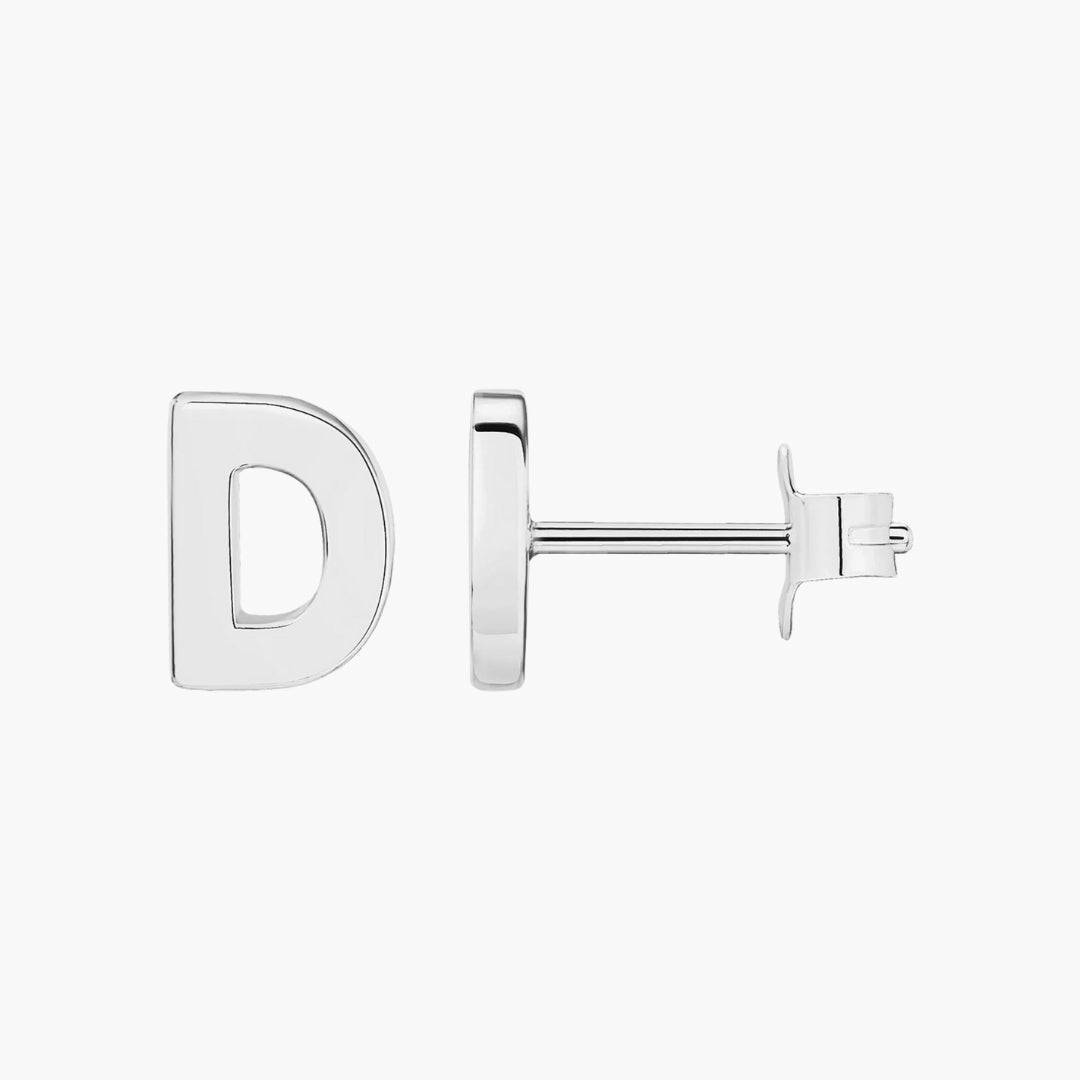 Initial Letter Stud Earrings