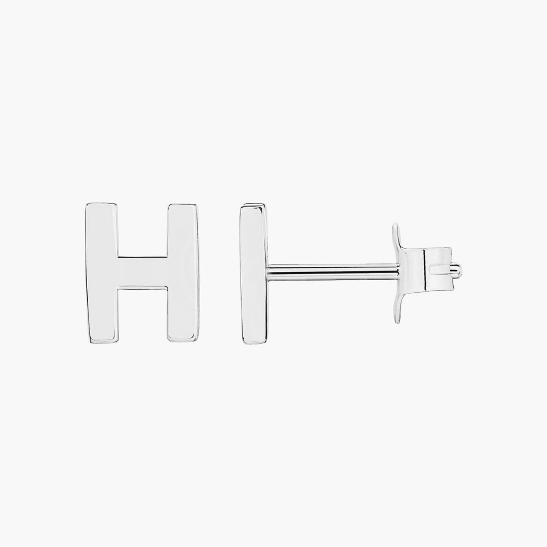 Initial Letter Stud Earrings