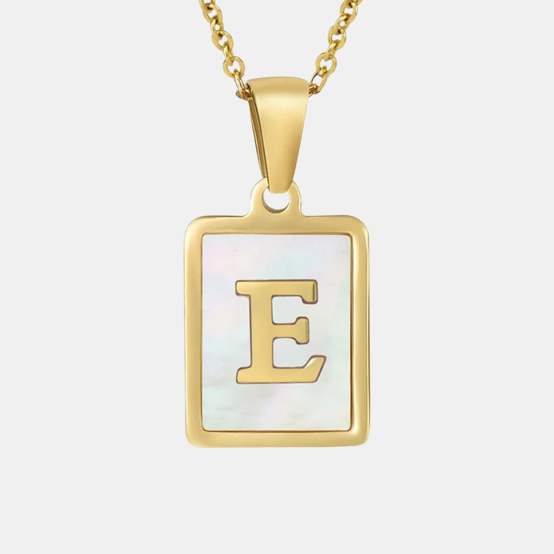 Bold Initial Letter Pendant Necklace
