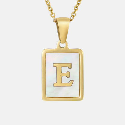 Bold Initial Letter Pendant Necklace