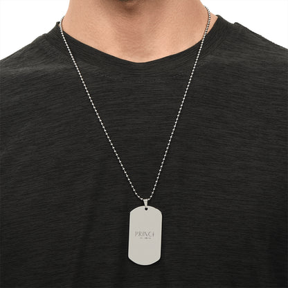 Bold Custom Engraved Tag Pendant Chain