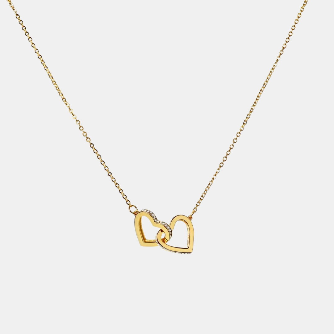 Interlocking Hearts Pendant Necklace