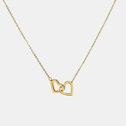 Interlocking Hearts Pendant Necklace