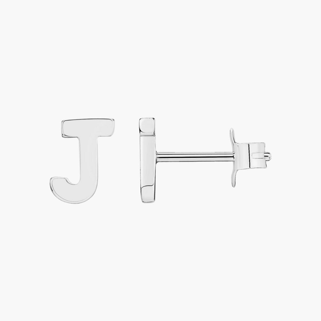 Initial Letter Stud Earrings