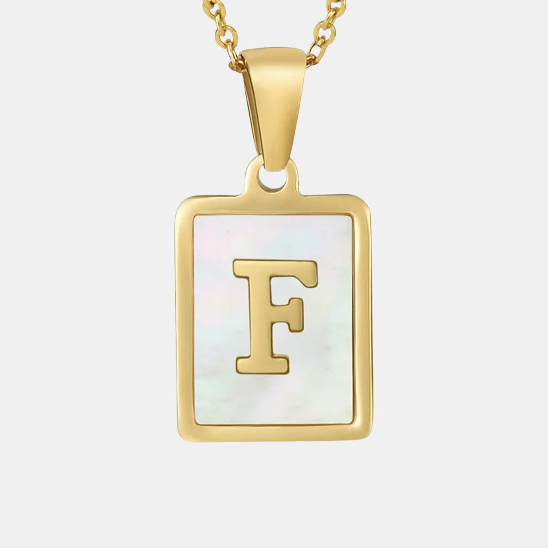 Bold Initial Letter Pendant Necklace