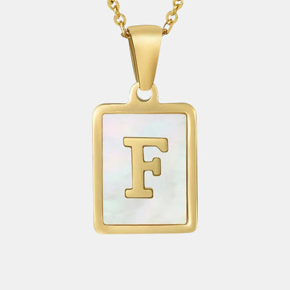 Bold Initial Letter Pendant Necklace