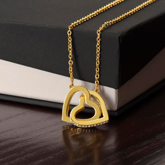 Interlocking Hearts Pendant Necklace