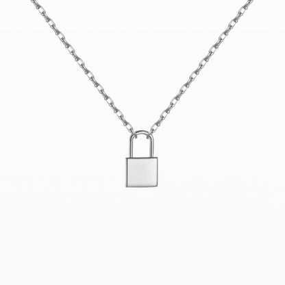 Slim Lock Pendant Necklace