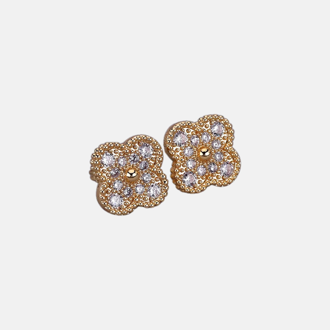 Four-Leaf Clover Stud Earrings