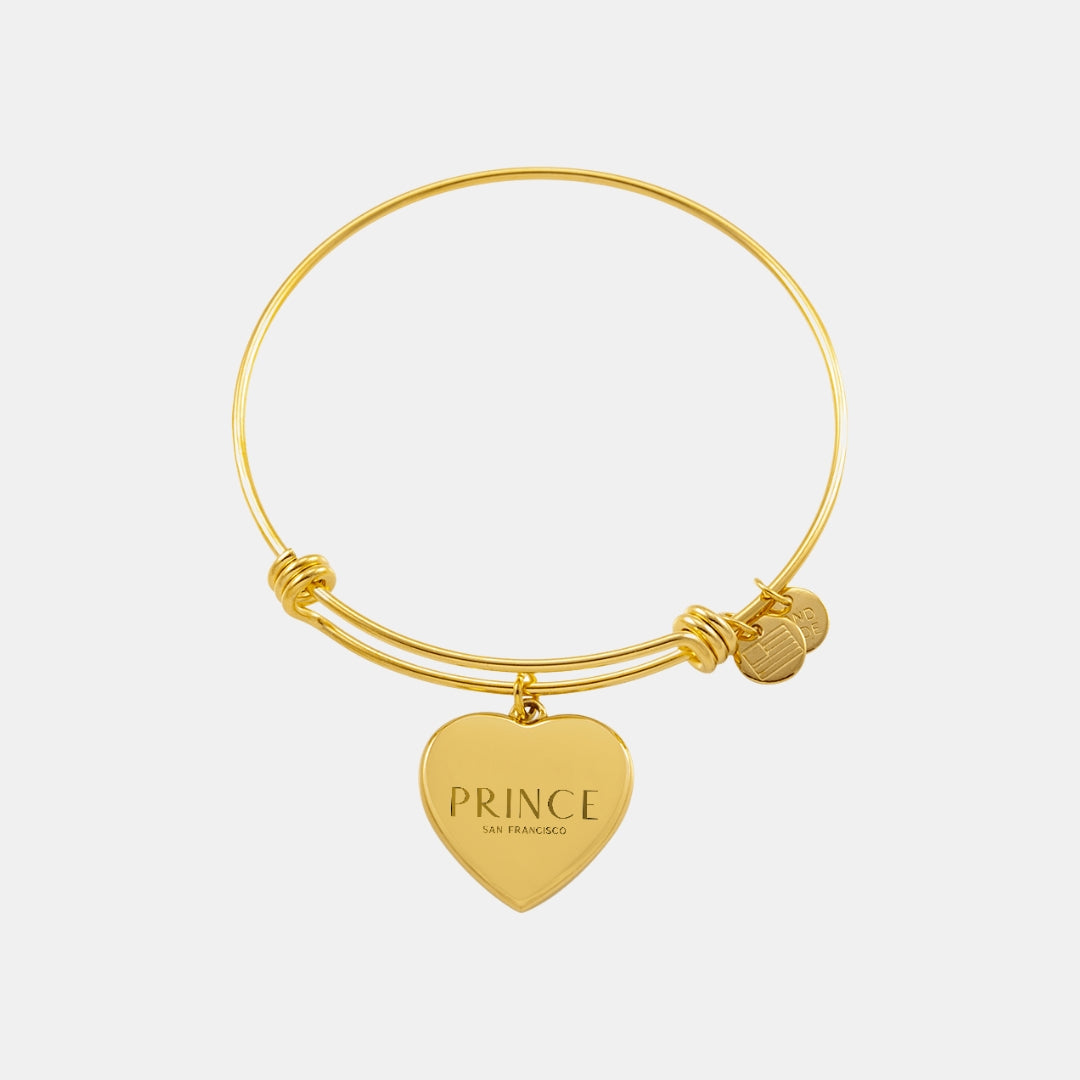 Bold Custom Engraved Heart Bangle Bracelet