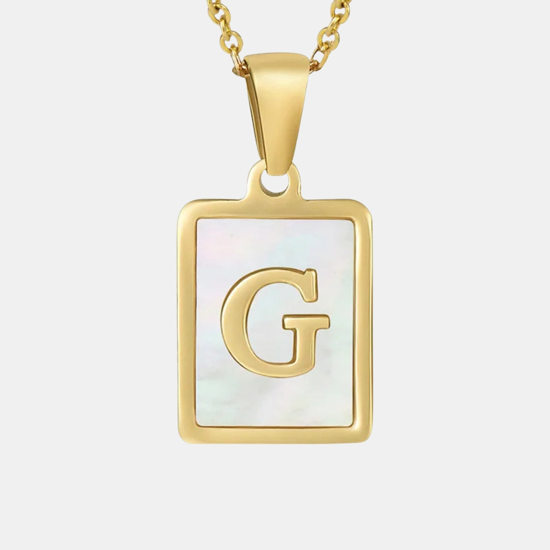 Bold Initial Letter Pendant Necklace