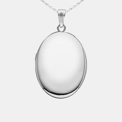 Classic Oval Photo Locket Pendant Necklace