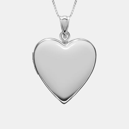 Classic Heart Photo Locket Pendant Necklace
