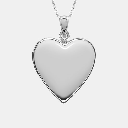 Classic Heart Photo Locket Pendant Necklace