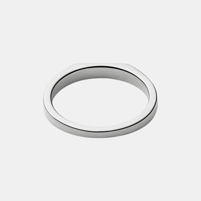 Slim Geometric Signet Ring