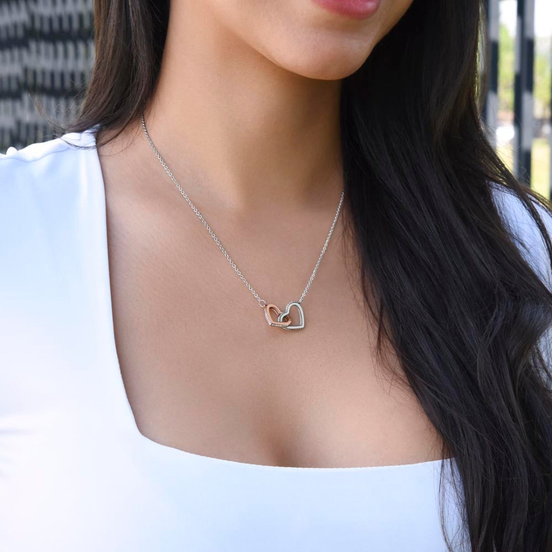 Interlocking Hearts Pendant Necklace