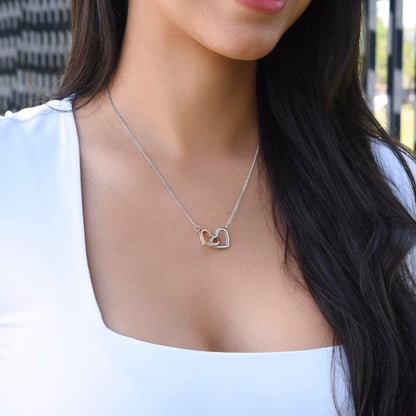 Interlocking Hearts Pendant Necklace