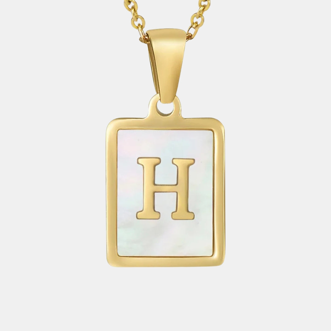 Bold Initial Letter Pendant Necklace