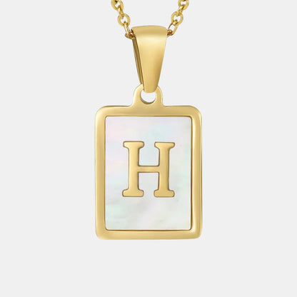 Bold Initial Letter Pendant Necklace