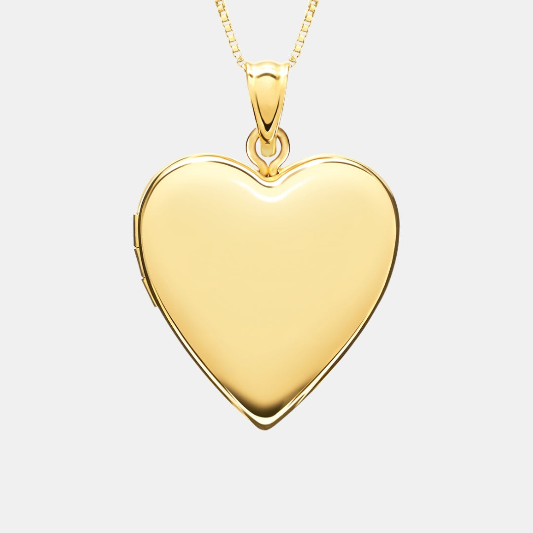 Classic Heart Photo Locket Pendant Necklace