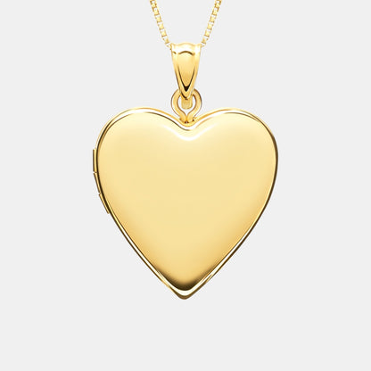 Classic Heart Photo Locket Pendant Necklace