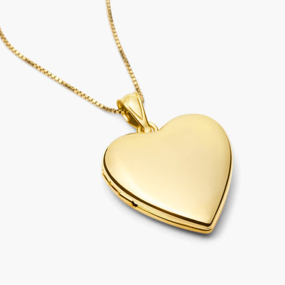 Classic Heart Photo Locket Pendant Necklace