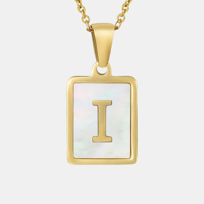 Bold Initial Letter Pendant Necklace