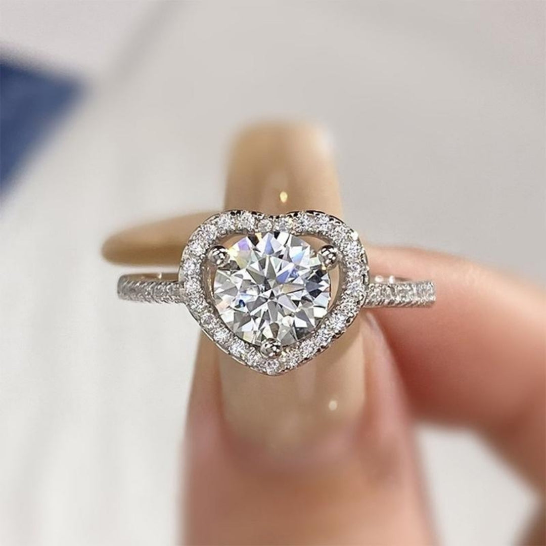 Heart Moissanite Ring