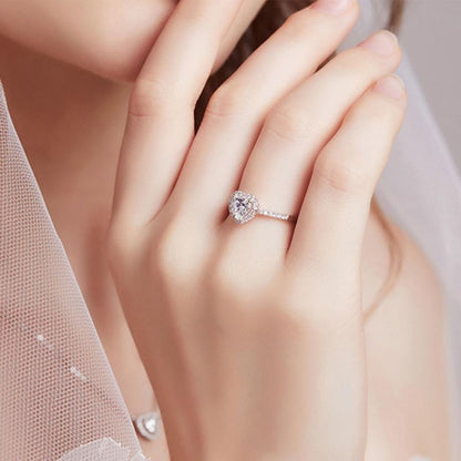Heart Moissanite Ring