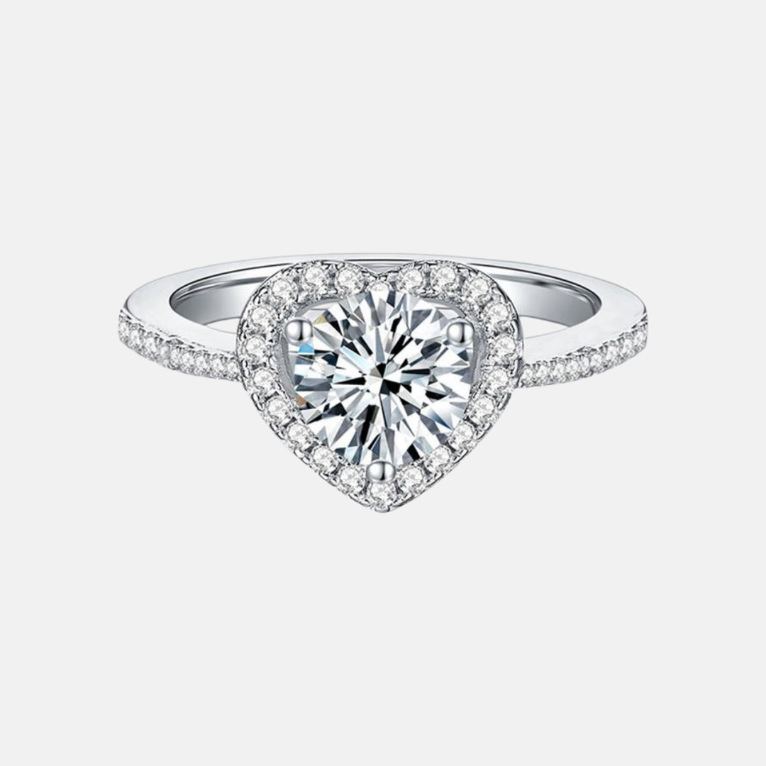 Heart Moissanite Ring