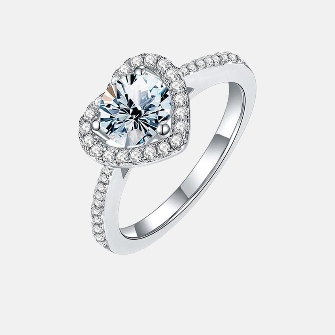 Heart Moissanite Ring